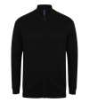 H718 Henbury Unisex Zip Through Cardigan Black colour image